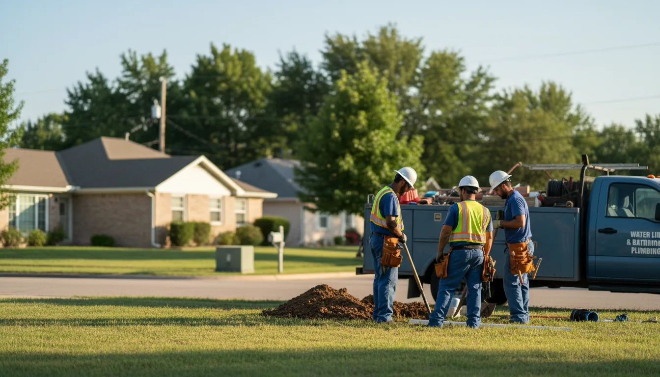 Residential water line and bathroom plumbing service in Midway, UT